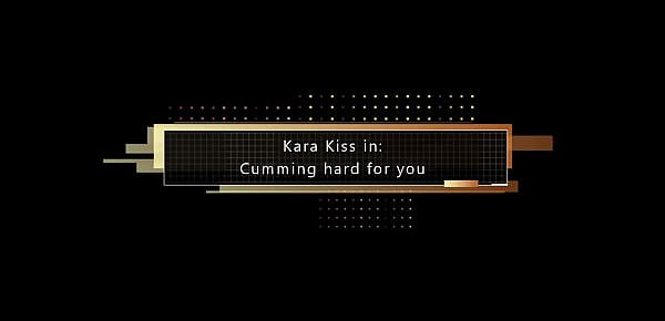  Beautiful Ebony Kara Kiss cumming hard for you